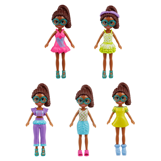 Polly Pocket Coffret Mode Aventures à Rio, 4Poupées, 49Éléments
